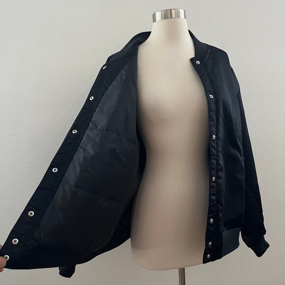 Nike Destroyer Oversized Woven Bomber Jacket Women's M BLack HJ0971-010 $155 NWT - Picture 7 of 13